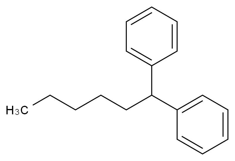 (1-phenylhexyl)benzene_分子结构_CAS_1530-04-7