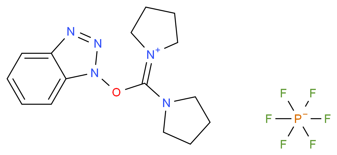 O-(苯并三唑-1-基)-N,N,N′,N′-二(四亚甲基)六氟磷酸脲_分子结构_CAS_105379-24-6)