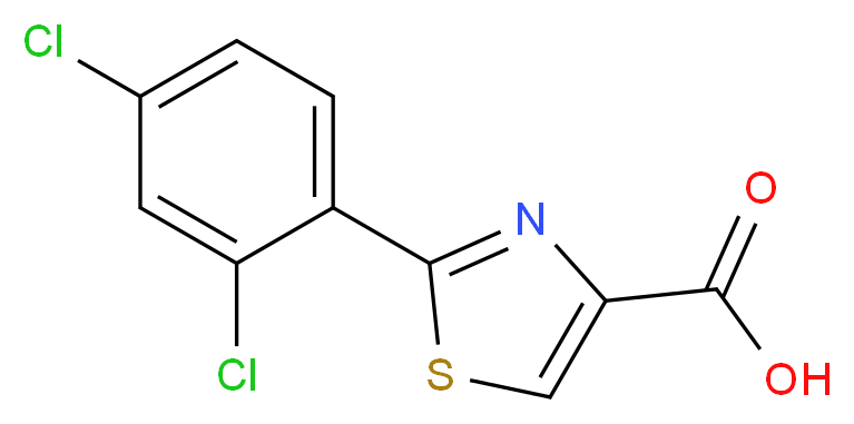 2-(2,4-Dichlorophenyl)thiazole-4-carboxylic acid_分子结构_CAS_1094355-53-9)