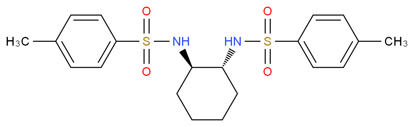 4-methyl-N-[(1R,2R)-2-(4-methylbenzenesulfonamido)cyclohexyl]benzene-1-sulfonamide_分子结构_CAS_143585-47-1