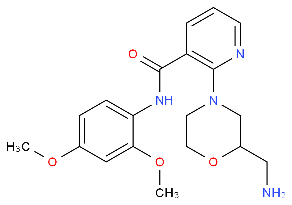 2-[2-(aminomethyl)-4-morpholinyl]-N-(2,4-dimethoxyphenyl)nicotinamide_分子结构_CAS_)