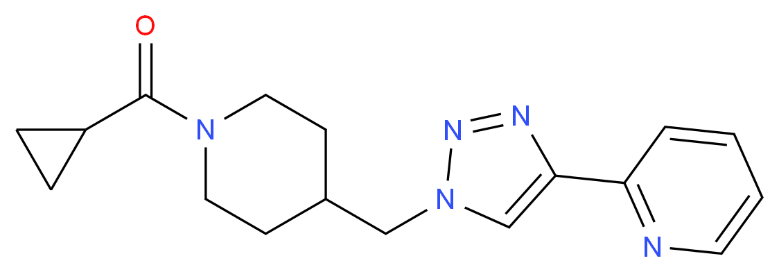 2-(1-{[1-(cyclopropylcarbonyl)-4-piperidinyl]methyl}-1H-1,2,3-triazol-4-yl)pyridine_分子结构_CAS_)