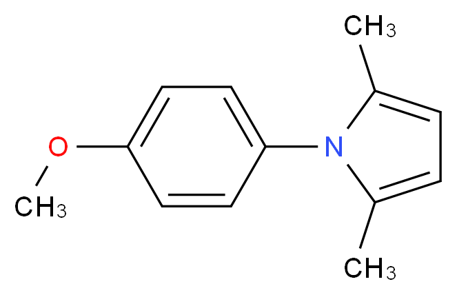 1-(4-Methoxyphenyl)-2,5-dimethylpyrrole_分子结构_CAS_5044-27-9)