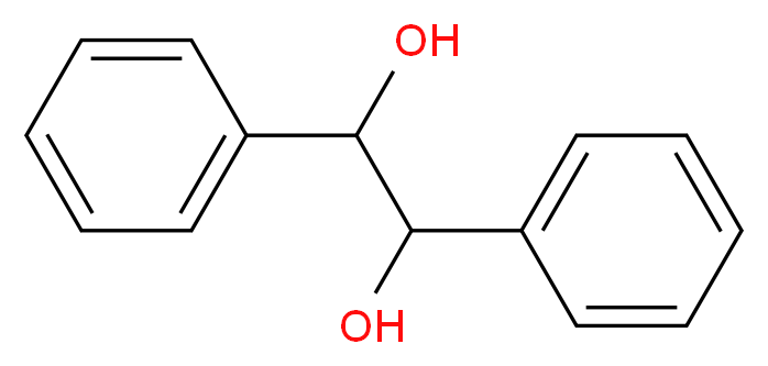 1,2-diphenylethane-1,2-diol_分子结构_CAS_655-48-1