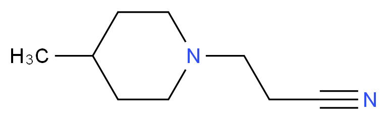 3-(4-Methylpiperidin-1-yl)propanenitrile_分子结构_CAS_)