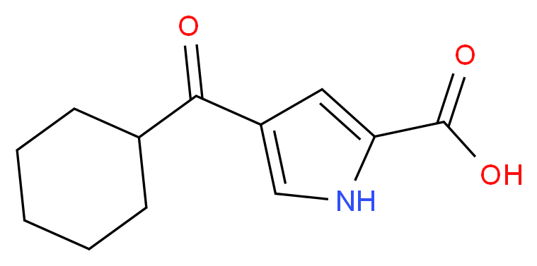 4-(Cyclohexylcarbonyl)-1H-pyrrole-2-carboxylic acid_分子结构_CAS_)