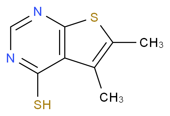 5,6-Dimethyl-thieno[2,3-d]pyrimidine-4-thiol_分子结构_CAS_)