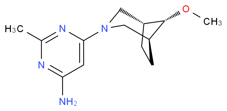 6-[(8-syn)-8-methoxy-3-azabicyclo[3.2.1]oct-3-yl]-2-methylpyrimidin-4-amine_分子结构_CAS_)