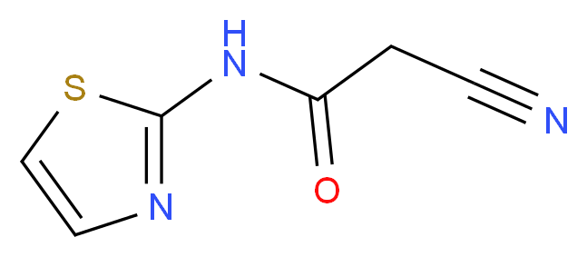 2-cyano-N-(1,3-thiazol-2-yl)acetamide_分子结构_CAS_90158-62-6