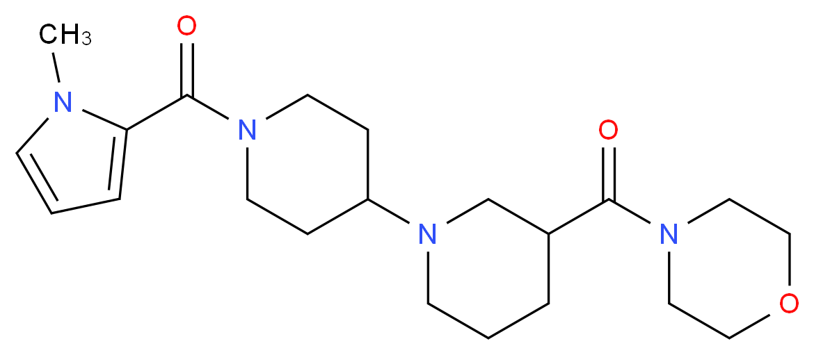 1'-[(1-methyl-1H-pyrrol-2-yl)carbonyl]-3-(morpholin-4-ylcarbonyl)-1,4'-bipiperidine_分子结构_CAS_)