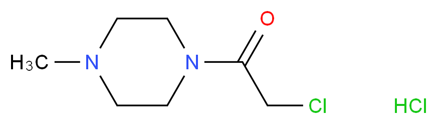 2-chloro-1-(4-methylpiperazin-1-yl)ethan-1-one hydrochloride_分子结构_CAS_40340-73-6