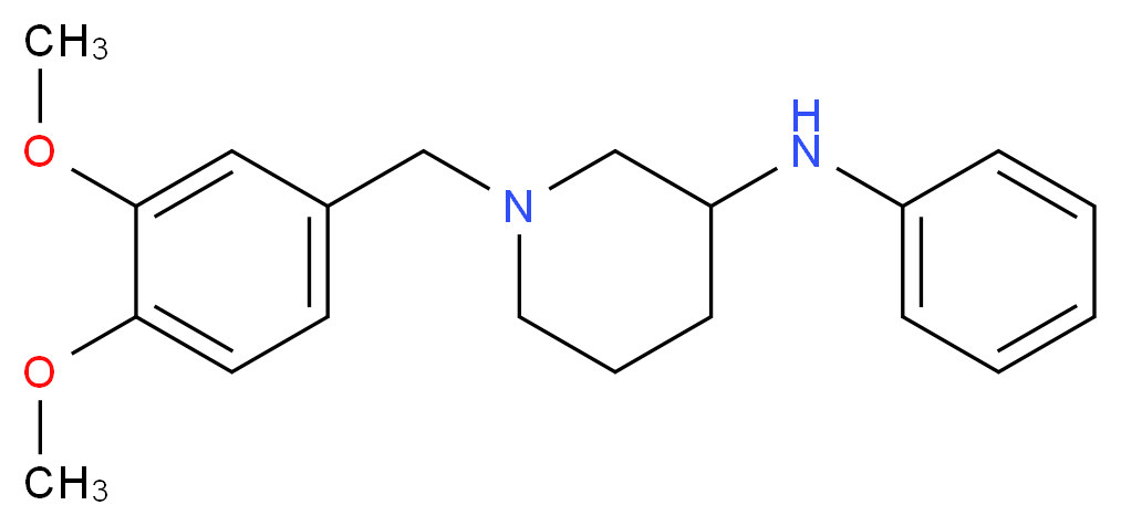 1-(3,4-dimethoxybenzyl)-N-phenyl-3-piperidinamine_分子结构_CAS_)