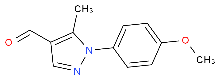 1-(4-Methoxyphenyl)-5-methyl-1H-pyrazole-4-carboxaldehyde_分子结构_CAS_423768-44-9)