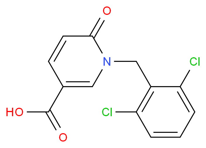 1-(2,6-Dichlorobenzyl)-6-oxo-1,6-dihydro-3-pyridinecarboxylic acid_分子结构_CAS_)