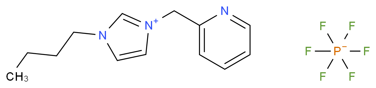 1-butyl-3-(pyridin-2-ylmethyl)-1H-imidazol-3-ium; hexafluoro-λ<sup>5</sup>-phosphanuide_分子结构_CAS_873788-09-1