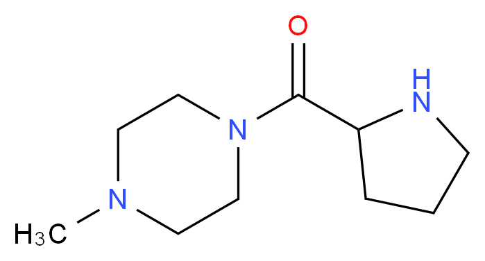 1-methyl-4-(pyrrolidine-2-carbonyl)piperazine_分子结构_CAS_116818-82-7