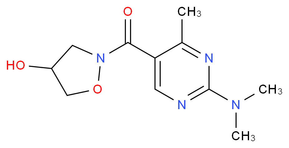 2-{[2-(dimethylamino)-4-methyl-5-pyrimidinyl]carbonyl}-4-isoxazolidinol_分子结构_CAS_)
