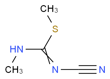 N'-cyano-N-methyl(methylsulfanyl)methanimidamide_分子结构_CAS_5848-24-8