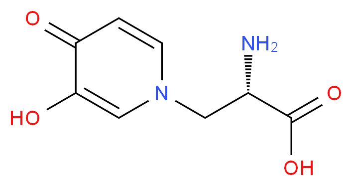 (2S)-2-amino-3-(3-hydroxy-4-oxo-1,4-dihydropyridin-1-yl)propanoic acid_分子结构_CAS_500-44-7