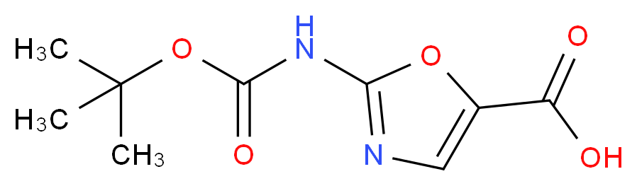 2-{[(tert-butoxy)carbonyl]amino}-1,3-oxazole-5-carboxylic acid_分子结构_CAS_903094-60-0