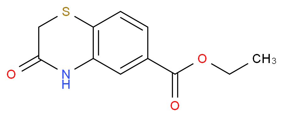 ethyl 3-oxo-3,4-dihydro-2H-1,4-benzothiazine-6-carboxylate_分子结构_CAS_204863-53-6