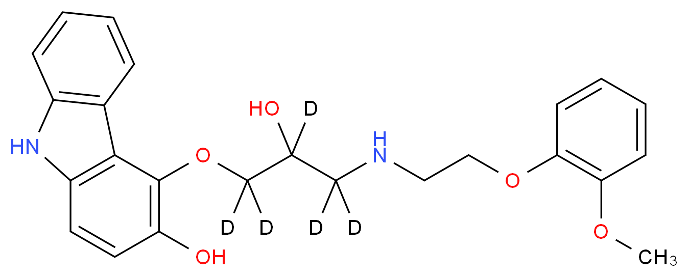 3-Hydroxy Carvedilol-d5_分子结构_CAS_)