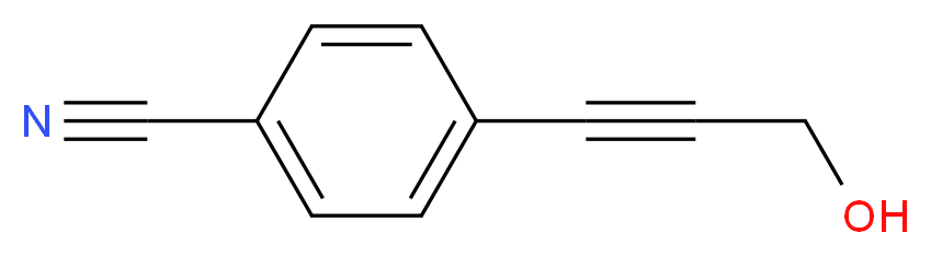 4-(3-Hydroxyprop-1-ynyl)benzonitrile_分子结构_CAS_80151-16-2)