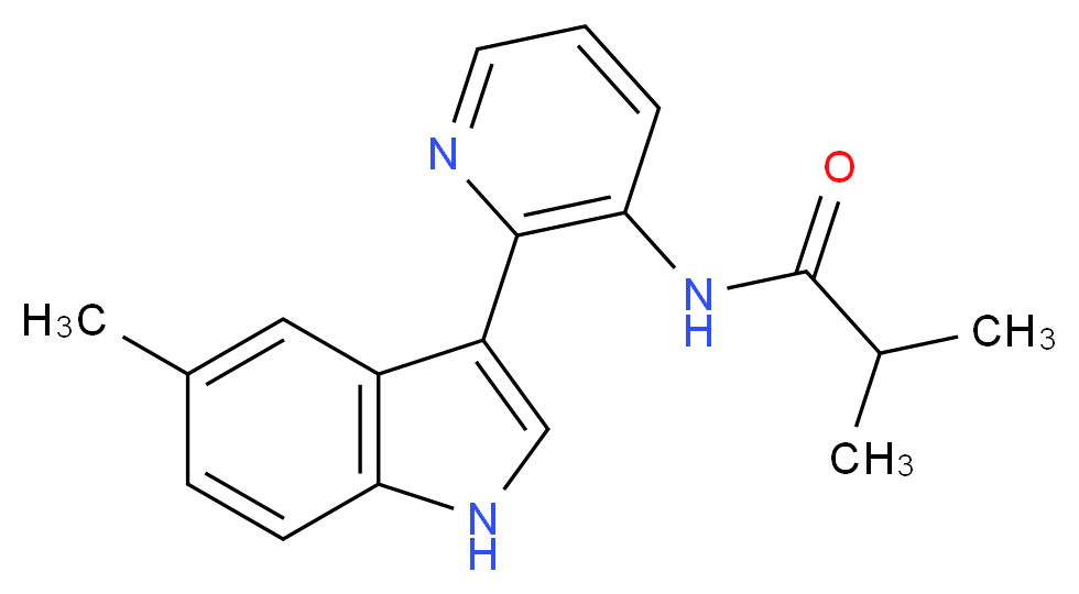 2-methyl-N-[2-(5-methyl-1H-indol-3-yl)pyridin-3-yl]propanamide_分子结构_CAS_)