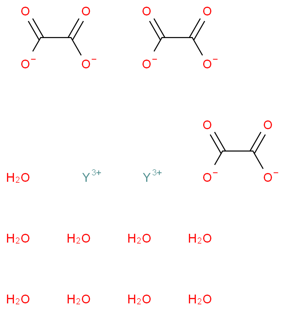 diyttrium(3+) ion nonahydrate trioxalate_分子结构_CAS_13266-82-5