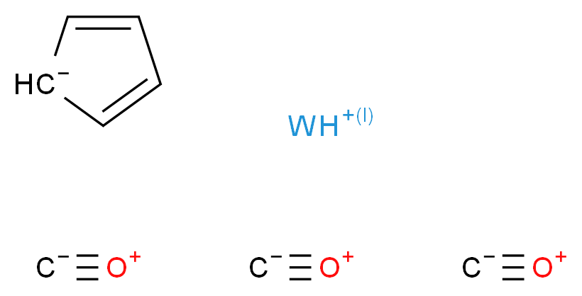 tungsten(1+) ion cyclopenta-2,4-dien-1-ide tris(methanidylidyneoxidanium)_分子结构_CAS_12128-26-6