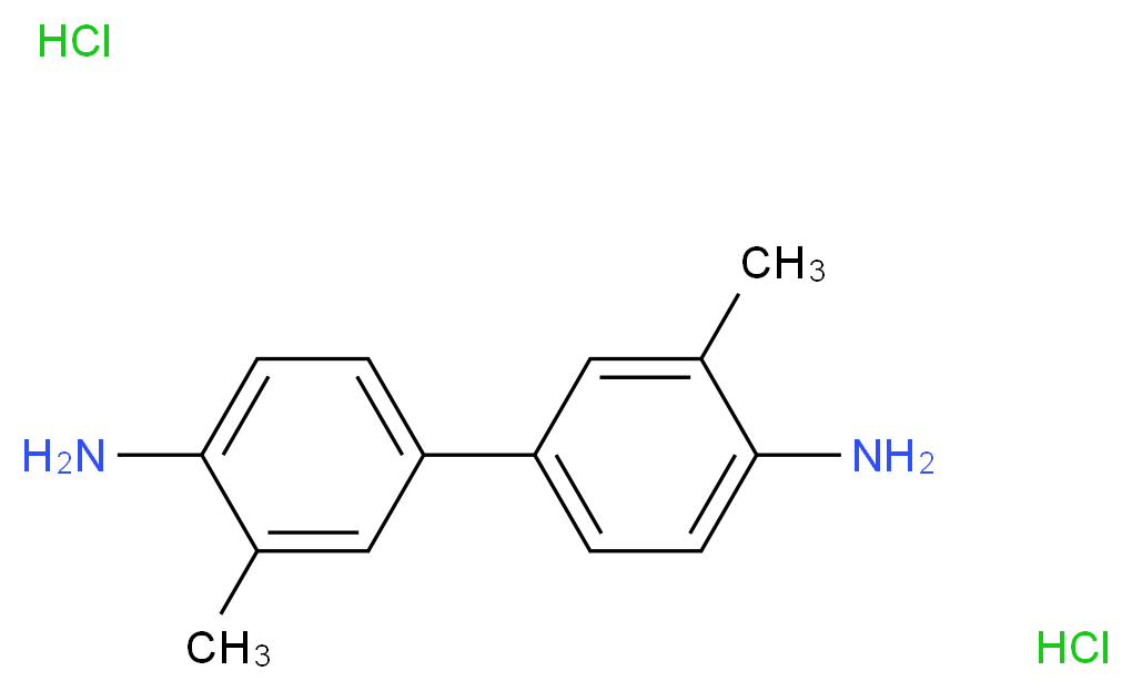 4-(4-amino-3-methylphenyl)-2-methylaniline dihydrochloride_分子结构_CAS_612-82-8