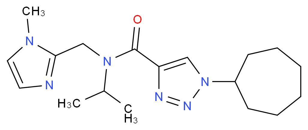 1-cycloheptyl-N-isopropyl-N-[(1-methyl-1H-imidazol-2-yl)methyl]-1H-1,2,3-triazole-4-carboxamide_分子结构_CAS_)