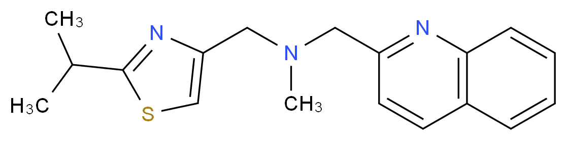 1-(2-isopropyl-1,3-thiazol-4-yl)-N-methyl-N-(quinolin-2-ylmethyl)methanamine_分子结构_CAS_)