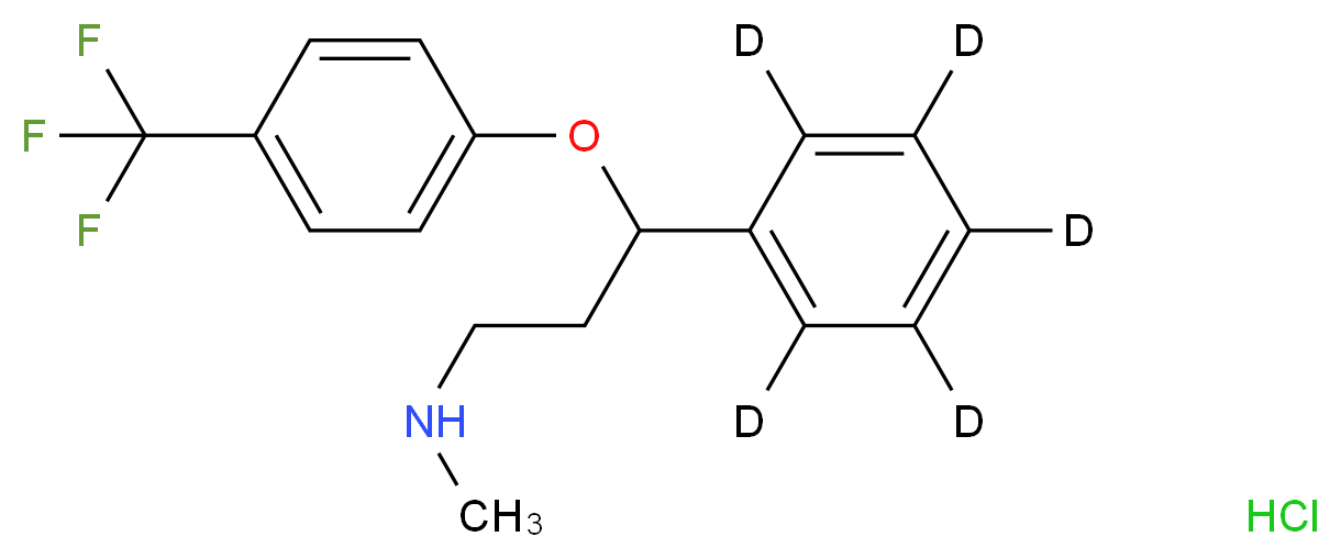 methyl[3-(<sup>2</sup>H<sub>5</sub>)phenyl-3-[4-(trifluoromethyl)phenoxy]propyl]amine hydrochloride_分子结构_CAS_1173020-43-3