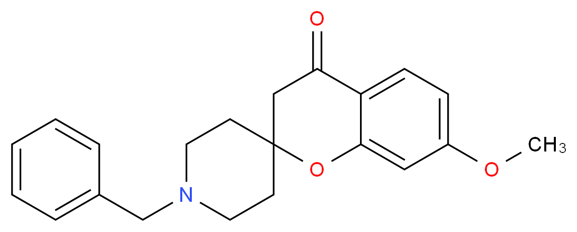 1'-benzyl-7-methoxy-3,4-dihydrospiro[1-benzopyran-2,4'-piperidine]-4-one_分子结构_CAS_868361-89-1
