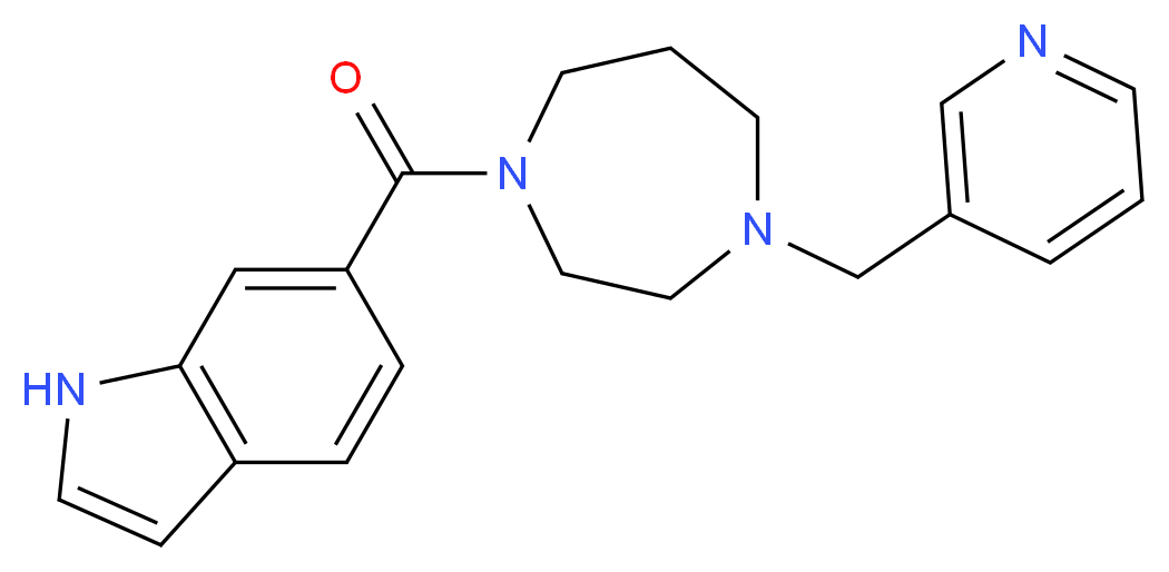 6-{[4-(3-pyridinylmethyl)-1,4-diazepan-1-yl]carbonyl}-1H-indole_分子结构_CAS_)