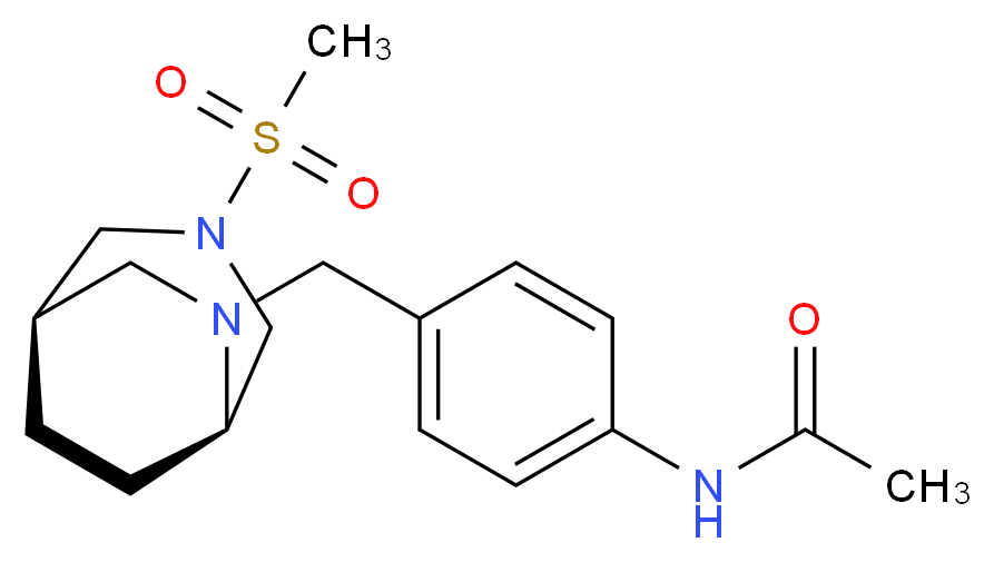 N-(4-{[(1R*,5R*)-3-(methylsulfonyl)-3,6-diazabicyclo[3.2.2]non-6-yl]methyl}phenyl)acetamide_分子结构_CAS_)
