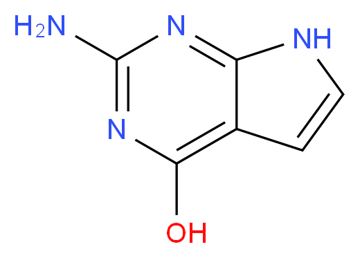 2-amino-7H-pyrrolo[2,3-d]pyrimidin-4-ol_分子结构_CAS_41687-92-7