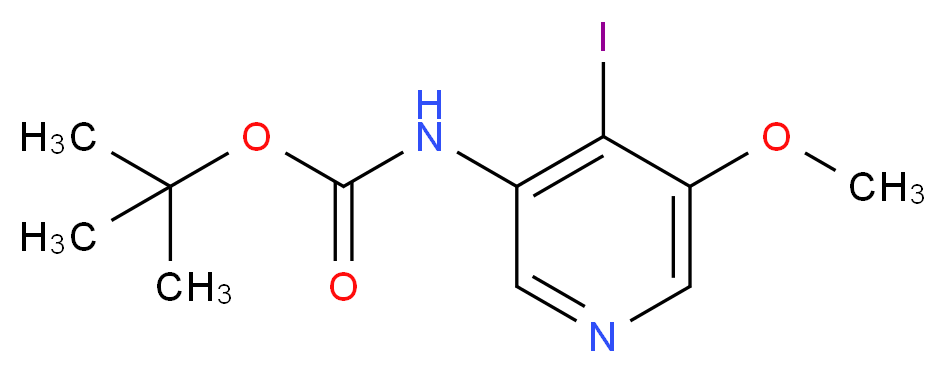 tert-Butyl 4-iodo-5-methoxypyridin-3-ylcarbamate_分子结构_CAS_)