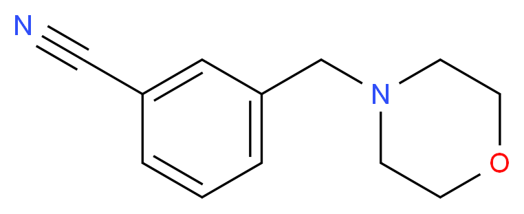 3-(morpholin-4-ylmethyl)benzonitrile_分子结构_CAS_857283-91-1