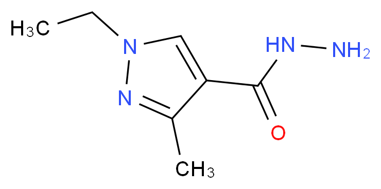 1-ethyl-3-methyl-1H-pyrazole-4-carbohydrazide_分子结构_CAS_1177272-66-0