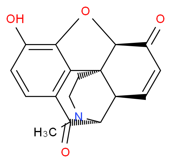 (1S,5R,13R,17R)-10-hydroxy-4-methyl-12-oxa-4-azapentacyclo[9.6.1.0<sup>1</sup>,<sup>1</sup><sup>3</sup>.0<sup>5</sup>,<sup>1</sup><sup>7</sup>.0<sup>7</sup>,<sup>1</sup><sup>8</sup>]octadeca-7(18),8,10,15-tetraene-6,14-dione_分子结构_CAS_96445-15-7