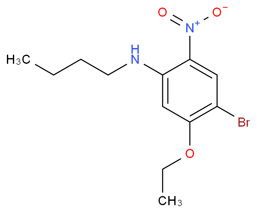 4-Bromo-N-butyl-5-ethoxy-2-nitroaniline_分子结构_CAS_1280786-89-1)