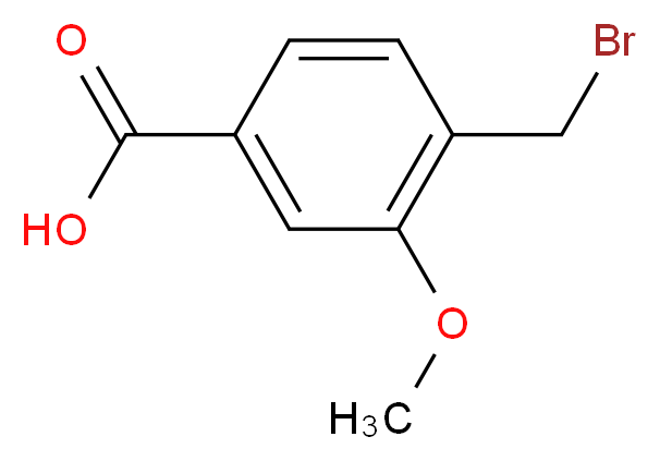 4-(bromomethyl)-3-methoxybenzoic acid_分子结构_CAS_118684-13-2