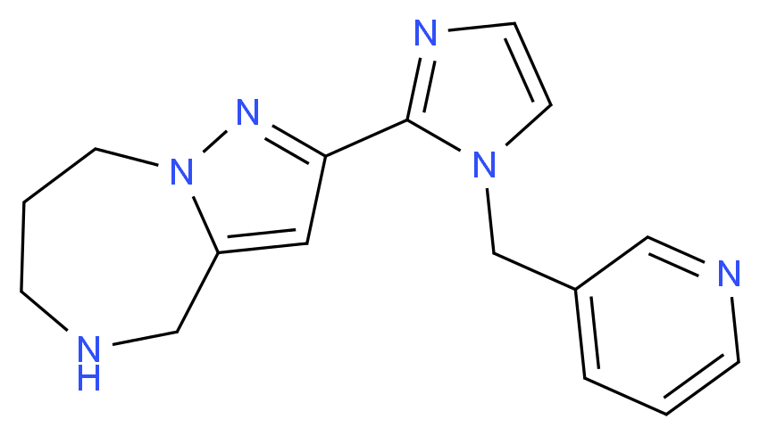 2-[1-(3-pyridinylmethyl)-1H-imidazol-2-yl]-5,6,7,8-tetrahydro-4H-pyrazolo[1,5-a][1,4]diazepine_分子结构_CAS_)