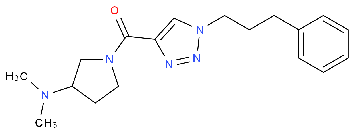 N,N-dimethyl-1-{[1-(3-phenylpropyl)-1H-1,2,3-triazol-4-yl]carbonyl}-3-pyrrolidinamine_分子结构_CAS_)