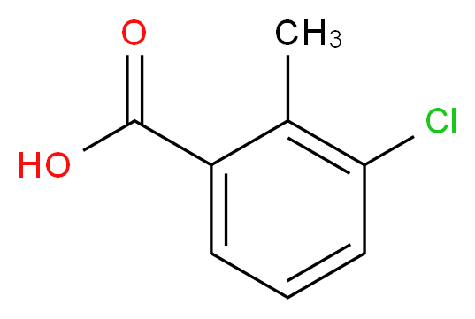 3-Chloro-2-methylbenzoic acid_分子结构_CAS_7499-08-3)