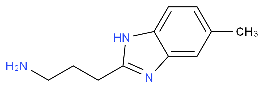 3-(5-methyl-1H-1,3-benzodiazol-2-yl)propan-1-amine_分子结构_CAS_630091-53-1