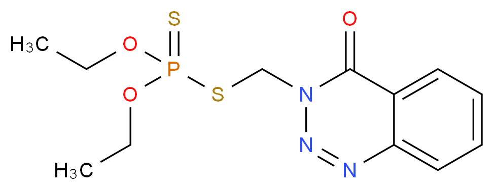 diethyl {[(4-oxo-3,4-dihydro-1,2,3-benzotriazin-3-yl)methyl]sulfanyl}(sulfanylidene)phosphonite_分子结构_CAS_2642-71-9