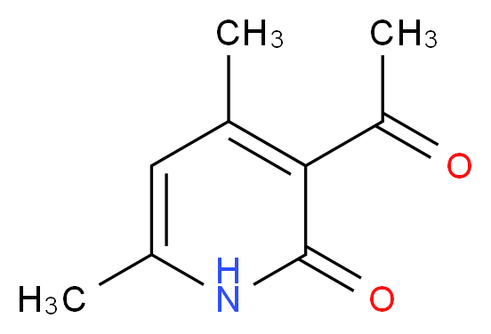 3-acetyl-4,6-dimethyl-1,2-dihydropyridin-2-one_分子结构_CAS_16151-14-7